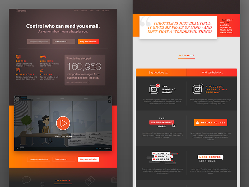 Throttle site Live by Alexander Obenauer on Dribbble