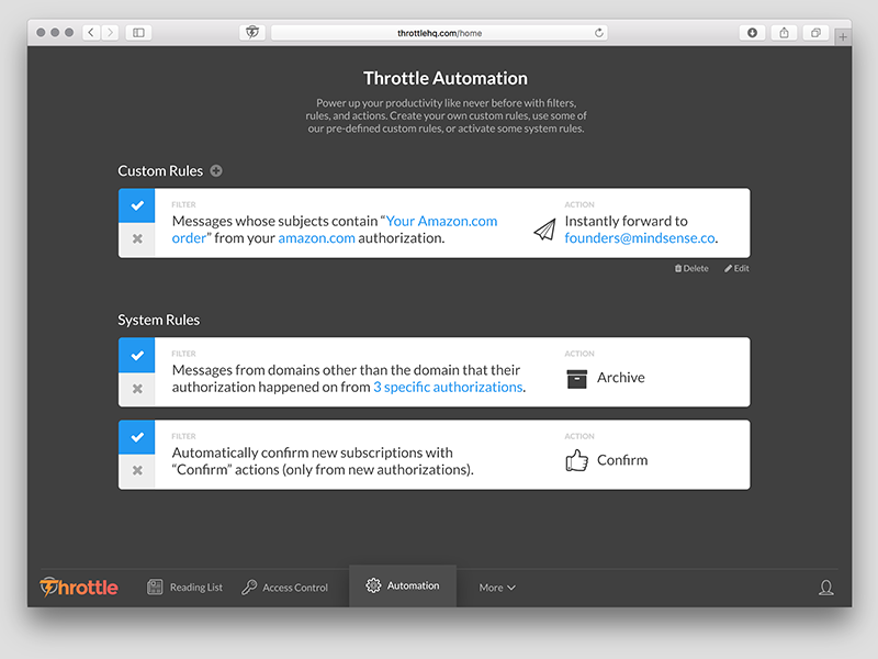 Automation Feature Design by Alexander Obenauer on Dribbble