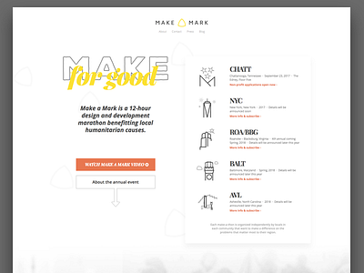 Make a Mark Redesign make a mark parallax redesign white