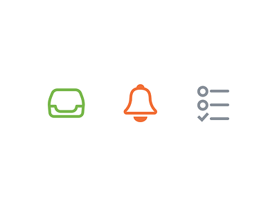 Custom inbox, reminder, and list icons email glyphs icon set icons mail