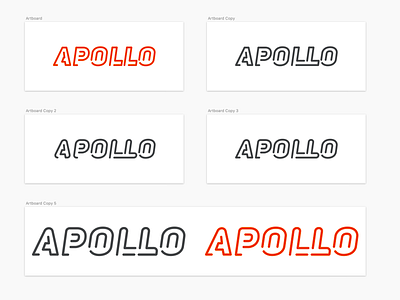 Evolution of Apollo type apollo brand branding identity logo logotype typography