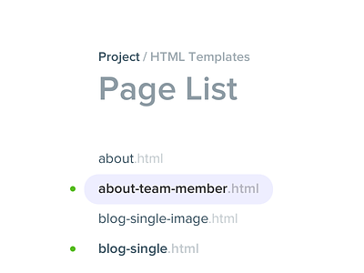 Page List file list files flat list proxima nova simple