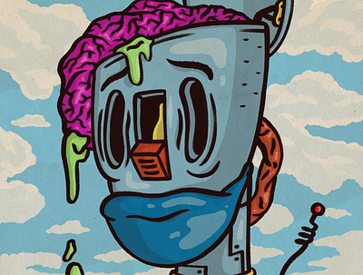 Mindless Robot • Digital Illustration character illustration illustration illustration digital procreate rubberhose
