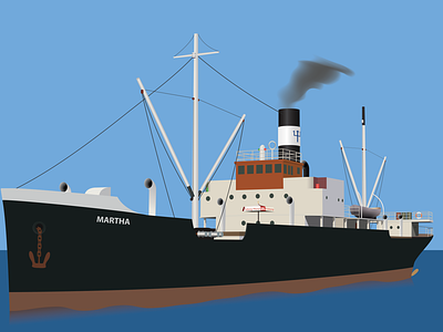 S/S Martha - Steam ship - Illustrator