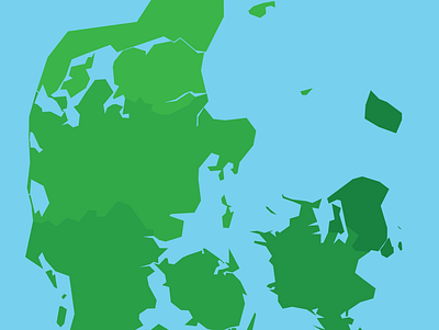Map of Denmark - Illustrator art denmark illustrator map simple vector