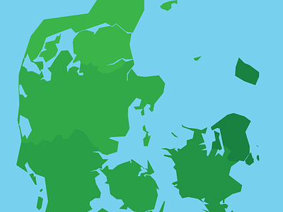 Map of Denmark - Illustrator