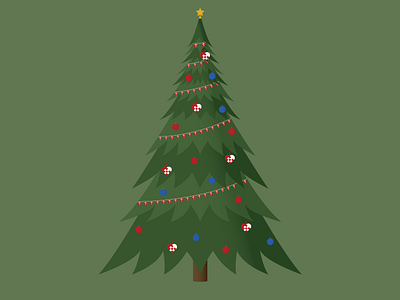 Christmas tree 2 - Illustrator art christmas christmas tree danish illustrator simple vector xmas