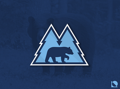 Maine Black Bears Alternate Logo Concept bear black bears blue branding college football graphic design hockey illustrator logo maine ncaa photoshop pine tree university vector