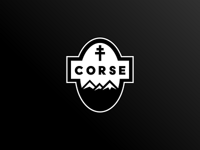 Corsica black corsica france illustrator logo mountain shield vector white