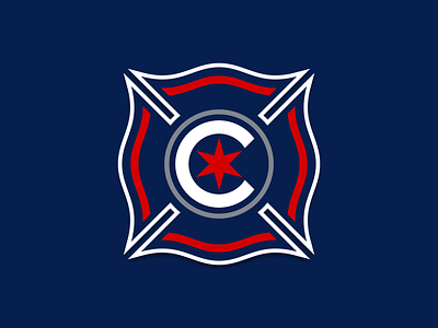 Chicago Fire Rebrand Concept cross illinois illustrator logo mls soccer star