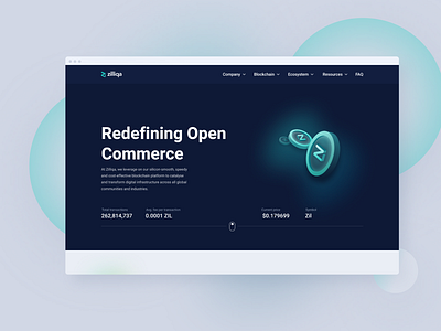 Zilliqa homepage rework blockchain branding crypto cryptocurrency information architecture landing page ux web design webui zilliqa