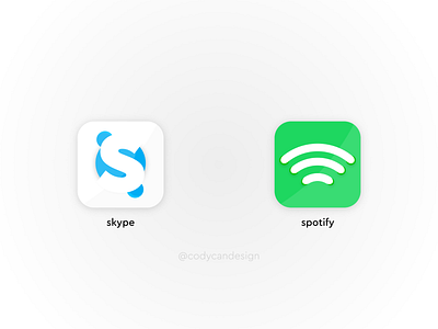 Skype & Spotify App Icon Concepts