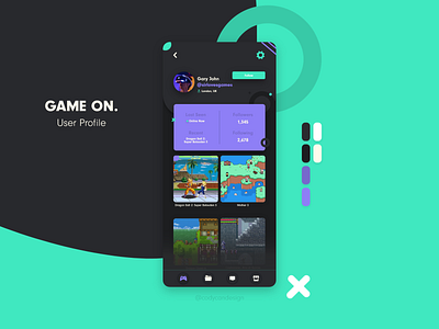 Gaming Social User Profile concept dailyui ui user profile