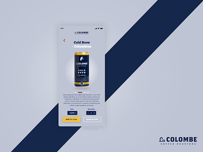 Product Card UI La Colombe Coffee coffee dailyui dailyuichallenge design