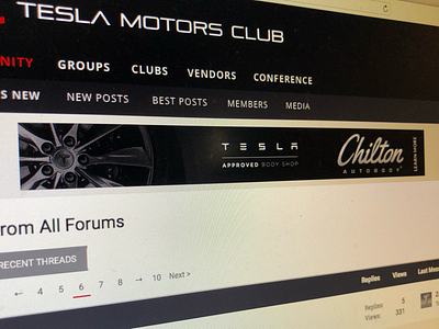 Ad Banners tesla cars