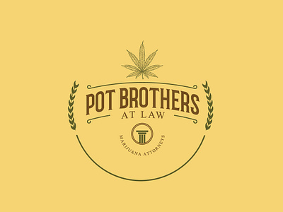 Pot Brothers At Law - Logo Reboot illustration logo modern vector vintage
