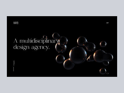 Agency Website 3d after effects agency animation blender3d branding interface metaballs ui ux webdesign