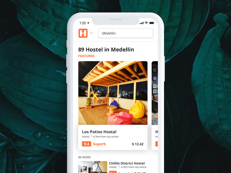 Hostelworld-App Redesign Concept animation app hostel hostelworld invision invision studio redesign ui ux