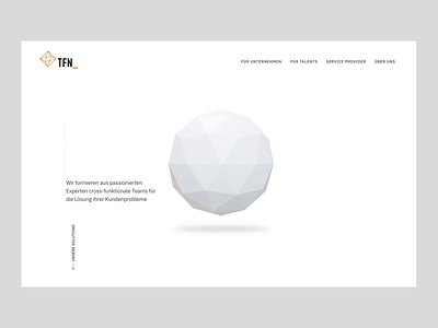 TFN Website Concept ◽ 3d animation interactive motion motion design threejs ui ux web design webgl
