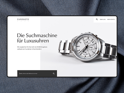 chronoto website concept branding design ecommerce interface luxury ui ux watches webdesign wristwatch