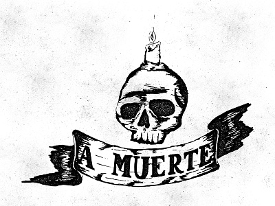 A Muerte a muerte digital handlettering illustrator ink lettering pen photoshop vector