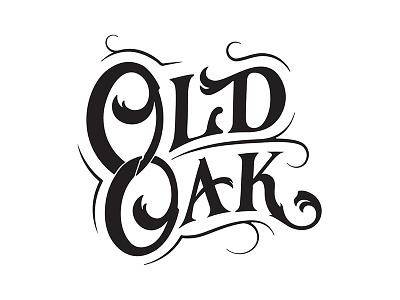 Old Oak type exploration black design grunge hand lettering illustration lettering letters oak typography vintage white