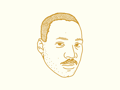 MLK portrait branding design digital grunge handmade icon illustration sketch texture vector