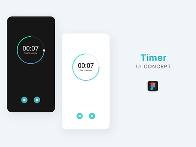 TImer Screen UI Concept challange figma timer timer app ui uidesign