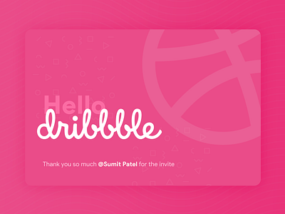 Hello Dribble! 😍 community debut debutshot dribble dribbleinvite firstshot hello hellodribbble invite minimal typogaphy