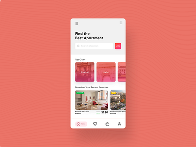 Apartment Finder Homepage UI Design