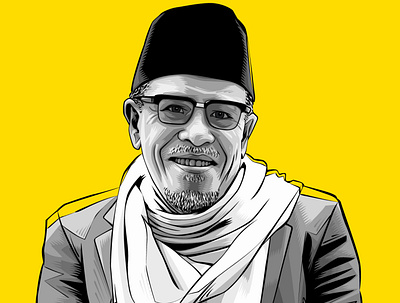 Prof. Dr. Haji Abdul Malik Karim Amrullah (Hamka) hafiz ismail hamka illustration illustrator indonesia islamic malaysia muslim portrait