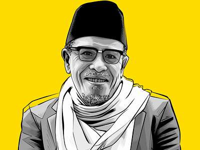 Prof. Dr. Haji Abdul Malik Karim Amrullah (Hamka) hafiz ismail hamka illustration illustrator indonesia islamic malaysia muslim portrait