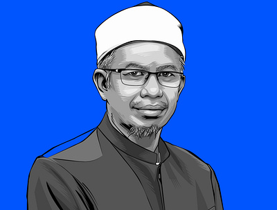 Datuk Dr. Zulkifli Al-Bakri graphic hafiz ismail illustration illustrator islamic malaysia minister muslim portrait