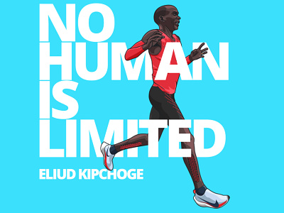 Eliud Kipchoge adobeillustrator design digitalart eliud graphic illustration illustrator kipchoge marathon marathoner qotd quotes runner vector vectorart