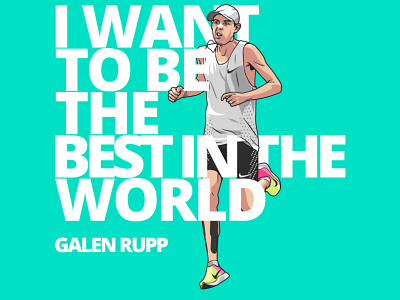 Galen Rupp galenrupp graphic illustration illustrator marathon marathoner runner vectorart