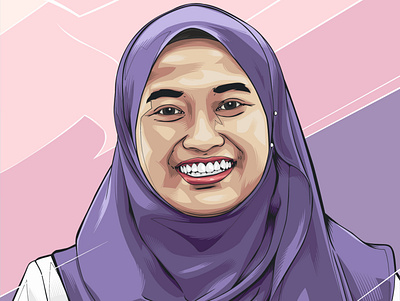 Siti Sarah adobeillustrator design digitalart graphic illustration illustrator portrait siti sarah vector vectorart vectorportrait