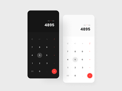 Daily UI #004 / Calculator animation app calculator daily 100 challenge daily ui dailyui design illustrator minimal mockups ui vector