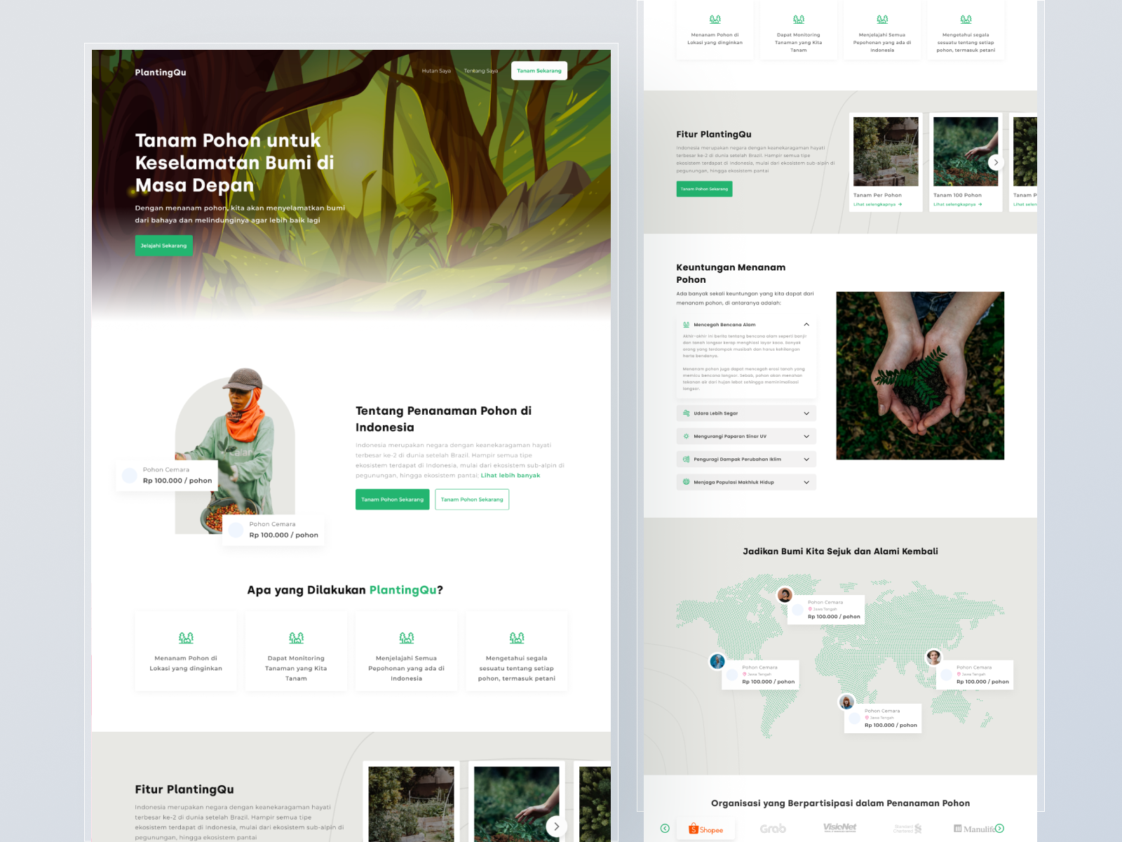 PlantingQu Website by Rizqi Adi Surya for Pelorous on Dribbble