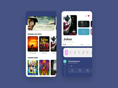 Movie Application app design illustration mockups ui vector