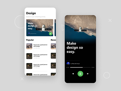 Podcast App branding design illustration illustrator mockups ui