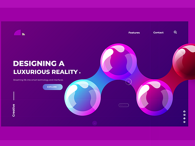 Concept luxurious landing page