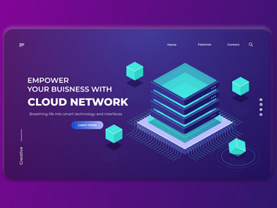 Cloud network concept landing page 2020 ai app branding business clean design cloud computing data analytics figma landing page product productdesign ui uidesign uitrends user experience ux web webdesign website