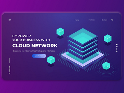 Cloud network concept landing page