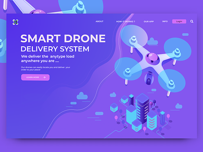 SMART DRONE DELIVERY SYSTEM 2020 app branding clean delivery design drone illustration interaction design landing page marketing mobile payment product design ui user experience ux web webdesign website
