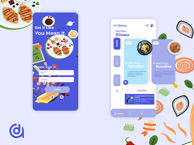 Food and Grocery delivering app app app design branding clean delivery food graphics grocery icons interface ios menu mobile product design ui ui design user experience ux ux design