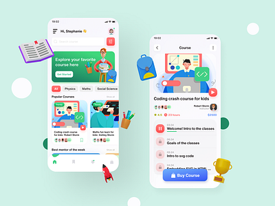 Education app 3d class courses design system e learning minimal edtech education app layout learning app platform mobile app online school reading skillshare ui design students study trending teaching ui ux character user experience (ux) userinterface visual product design