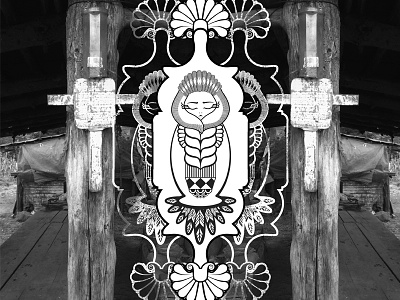 El templo collage illustration photography symmetry vector