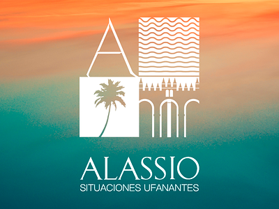 Alassio branding concept geometry identity mediterranean minimal vector