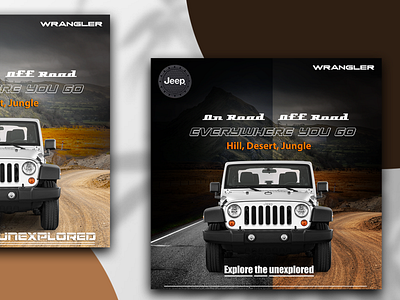 Wrangler Jeep Social media post for a client Jeep Bangladesh® advertising branding design car automotive graphic design social media template