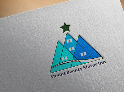 Hill Side Motel Logo brand design combination illustrator lettermark